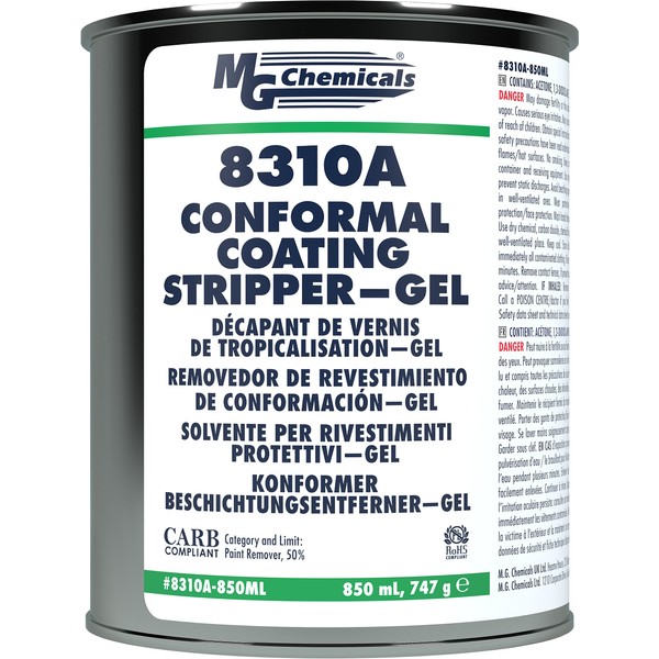 MG Chemicals 8310A Conformal Coating Stripper - Non Drip Gel Type, 850mL Can