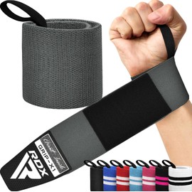 RDX Weight Lifting Wrist Wraps Support, IPL USPA Approved, Elasticated Pro 18” Cotton Straps, Thumb Loop, Powerlifting Bodybuilding Fitness Strength Gym Training WOD Workout, Gymnastics Calisthenics