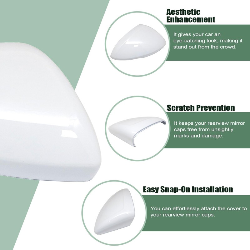 ATUOTPO Front Right Side Door Rearview Mirror Cover Caps Compatible