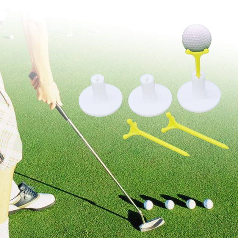 QHALEN Golf Rubber Tee Holder Set for Golf Driving Range