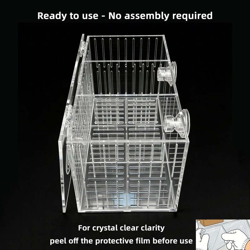 YHaurorise Acrylic Breeding Box Fish Trap Aquarium Container, Acclimation Isolation