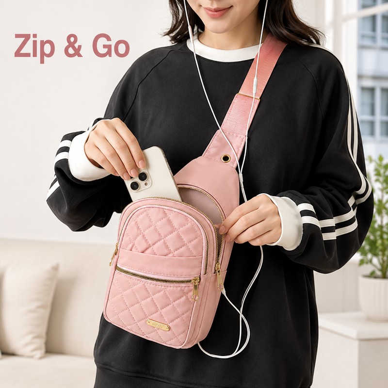 Water-Resistant Sling Chest Bag for Women & Men – Lightweight