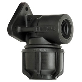 Philmac Metric/Imperial Wall Plate Elbow POL 25mm / ¾" x ½" BSP 9031 Water Main