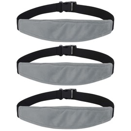 3 Pieces Baby Car seat Head Support - Head Band Strap Headrest, Sleep Sling Sleep Locator for Infants and Toddlers Cute Pattern Kids Travel（Soft Grey）