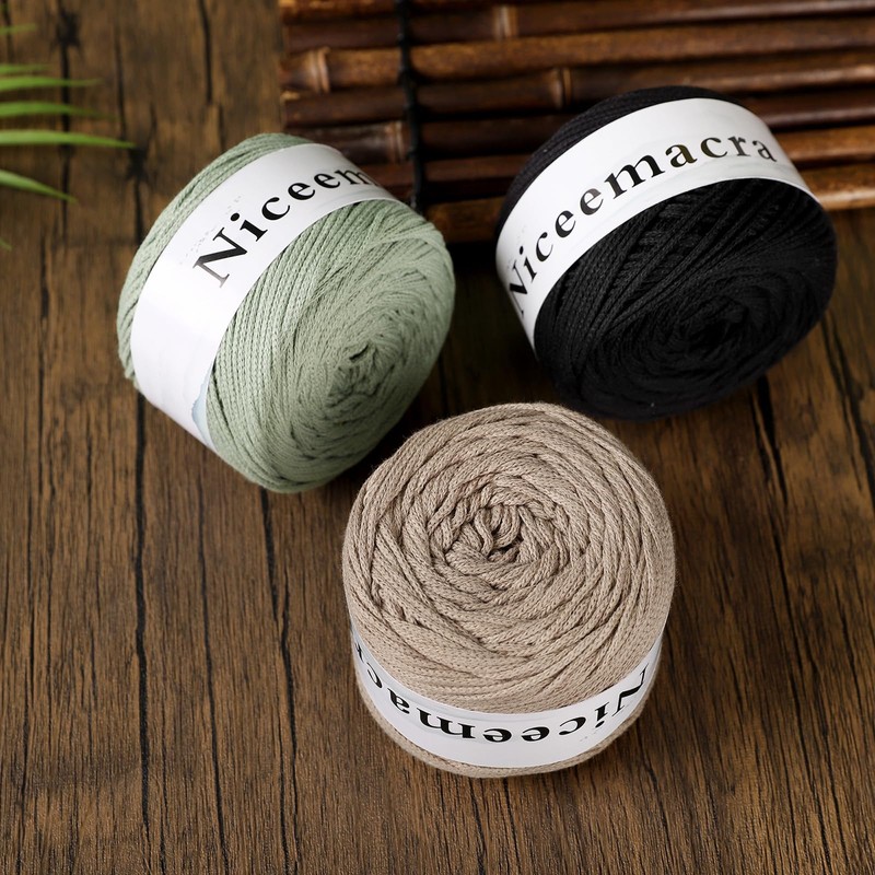 Niceemacra Crochet & Knitting Yarn for Beginners 1.5mm x 150m,100%