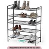 Simple Houseware 2 Tier Stackable Wire Shoes Rack, Black
