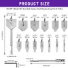 15-Piece Flat Milling Drill Bit Set, Spade Drill Set with