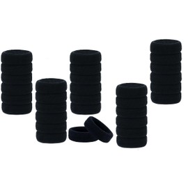 Starvis 30pcs Hair Ties,High Elastic Black Hair Rubber Bands Ponytail Holders for Thick Curly Hair, Elastic Hair Ties No Crease Black Color Hair Rubber, New Types Hair Tie for Women, Girls