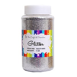 Craft and Party, 1 Pound Bottled Craft Glitter for Craft and Decoration (Silver)