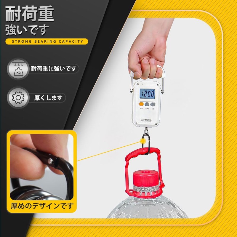 Carabiner, Multi-functional Carabiner, Aluminum Alloy, O-Ring, Black, Mini Carabiner, D-Shaped