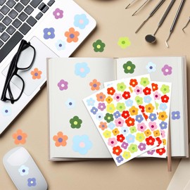 585 Pcs Mini Flower Stickers for Scrapbooking,Boho Tiny Stickers Small Cute Stickers Self-Adhesive Pastel Stickers Vinyl Flower Decals for Water Bottle, Laptop,Car,Cellphone Case,Arts Craft