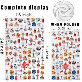 JNIAP Canada Kitchen Towel Canadian Kitchen Gifts Canada Maple Leaf Towel Canada Flag Towel Canada Themed Gifts (Canada Bear kt)