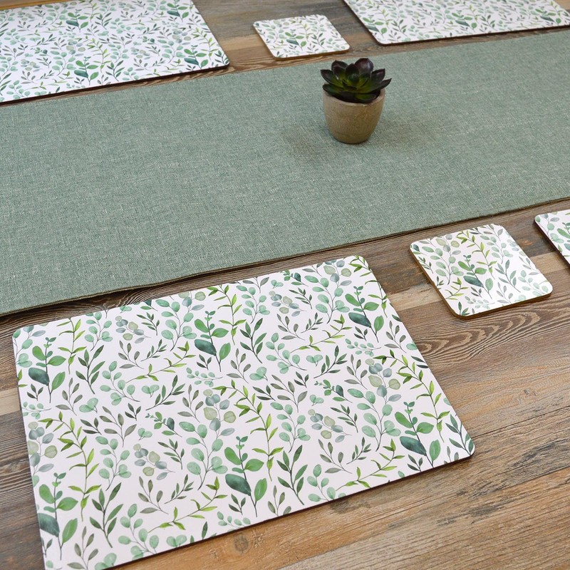 YöL Set of 8 Eucalyptus Placemats Dinner Plate Bowl Table