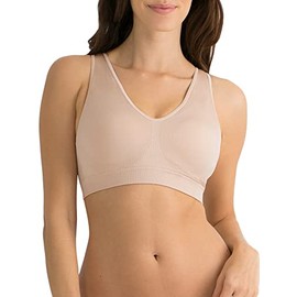 Fruit of the Loom womens Seamless Pullover With Built-in Cups bras, In Buff, Small US