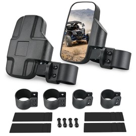 Nilight UTV Side Mirrors Offroad Rear View Mirror Universal Fits 1.6-2 inch Round Roll Cage Bar for RZR Ranger Maverick X3 Commander Pioneer Mule Teryx Yxz 1000 Rhino Krx Talon