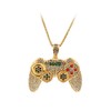 Rrdaily To My Son/Grandson Necklace Colorful Crystal Game Controller Necklaces