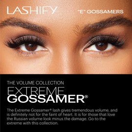 Lashify Extreme 10mm Gossamer DIY Eyelash Extensions Refill, Black, Easy False Lashes To Add Tremendous Volume