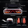 NWpangu 12V Motorcycle Tail Light Multi-Function Rear Light Universal LED