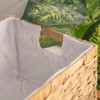 Water Hyacinth Storage Basket for Organizing,Large Wicker Basket Rectangular Bins