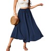 Zeagoo Skirts Women's Midi Length Elegant Skirt High Waist Maxi