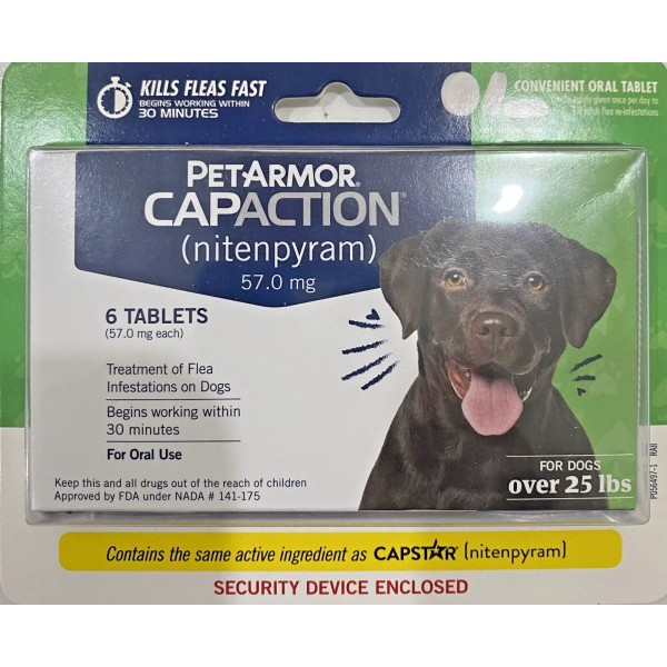 PetArmor CapAction Oral Flea Treatment for Dogs Over 25 lbs