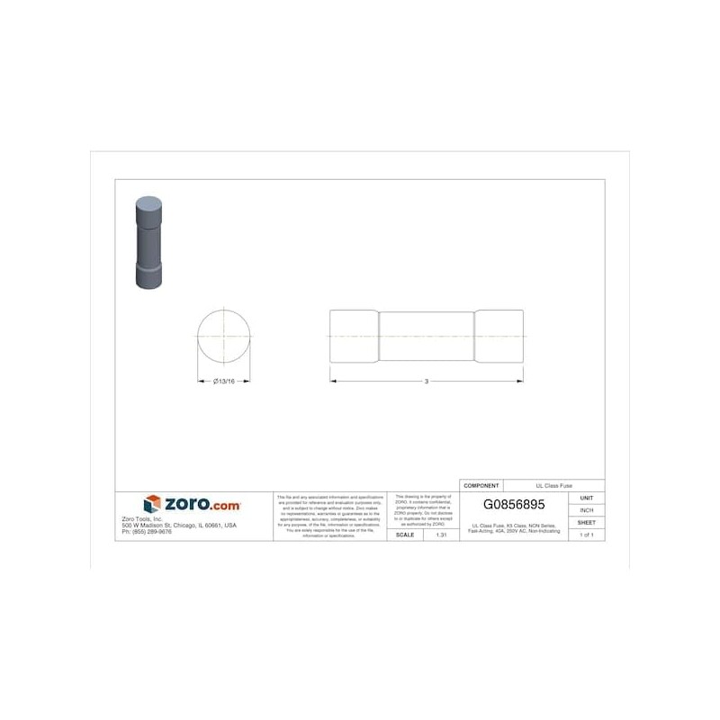 BUSSMANN FUSES NON-40 250V K5 One-Time 40 Amp Low-Voltage Cartridge