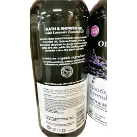 Avalon Organics Lavender Body washes Lot/2 32oz Each Avalon Organics Shower Gels