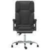 SKM Massage Reclining Office Chair Black Faux Leather (15.35 KG/33.77