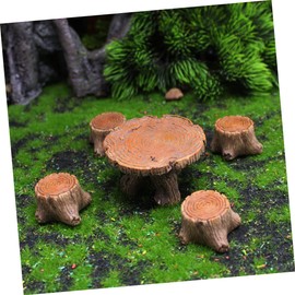 Gogogmee Miniature Fairy Garden Decor Resin Chair Table Figurine Set for Fairy Miniature Chair Craft