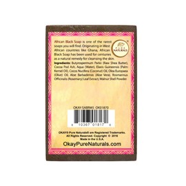 OKAY Pure Naturals African Black Soap Rosemary, 5.5 Ounce, 0.16 kg