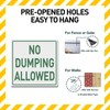 BTHUKO 12" x 12" No Dumping Allowed Hwy Sign