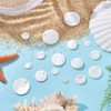 HOBBIESAY 84Pcs 7 Size Natural Shell Charms 8-25mm Flat Round