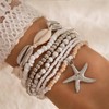 Luolinice 7PCS Shell Bracelet for Women Boho Layered Seashell Bracelet
