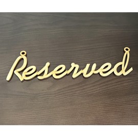8pcs Hanging Wooden Reserved Sign,Reserved Seating Signs with Rope for WeddingImportant Events Church Pews Chair and Restaurant (Reserved, Natural Wood)