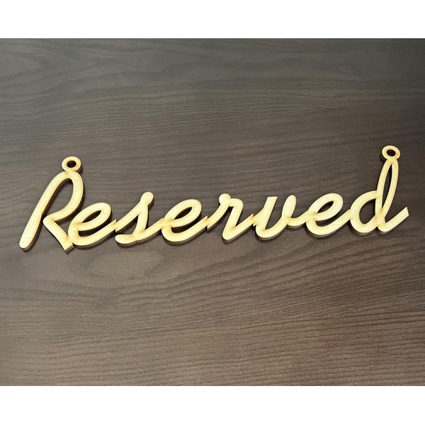 8pcs Hanging Wooden Reserved Sign,Reserved Seating Signs with Rope for