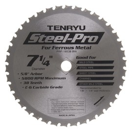 Tenryu PRF-18538BW 7-1/4" Carbide Tipped Saw Blade ( 38 Tooth ATB Grind - 5/8"Ko Arbor - 0.079 Kerf)