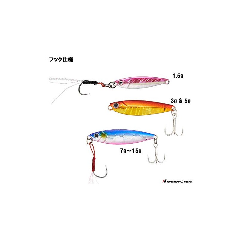 Major Craft Lure, Metal Jig, Jigpara Micro Slim 0.2 oz