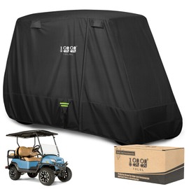 10L0L 2/4/4+2 Passenger Golf Cart Cover Upgrade Extended Roof, 600D Waterproof Snowproof Windproof Sunproof Durable Full Golf Cart Covers for Yamaha,EZGO,Club Car and Other