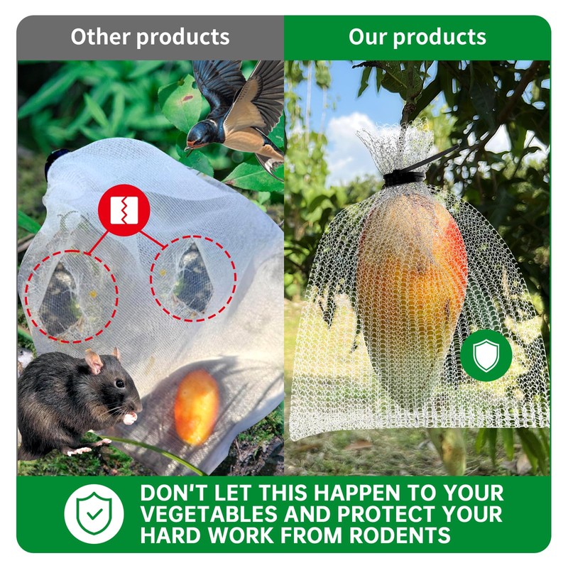 25Pcs 8 x 12 inch Fruit Protection Wire mesh Bags,