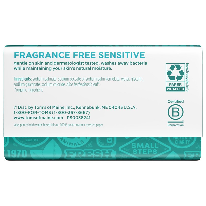 Tom’s of Maine Natural Beauty Bar Soap For Women and