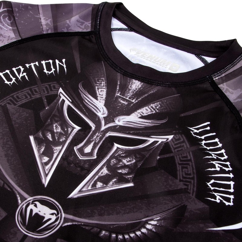 Venum Herren Gladiator 3.0 Lange Ärmel-Rashguard, Schwarz/Weiß, XL