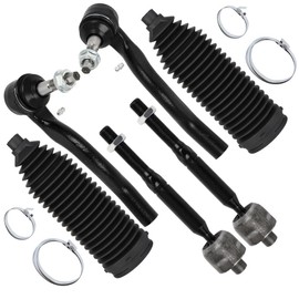 SCITOO 6pcs Front Inner Outer Tie Rod End w/Steering Boot Suspension Kit fit 2016-2022 for Dodge for Durango for Jeep Grand Cherokee