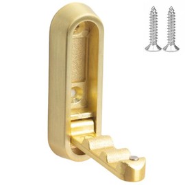 Foldable Heavy Duty Alloy Hook, Modern Style Folding Coat Wall Hook for Hanging Coats, Scarves, Hats, Bathrobes, Keys (1 PCS, Round Head Yellow)