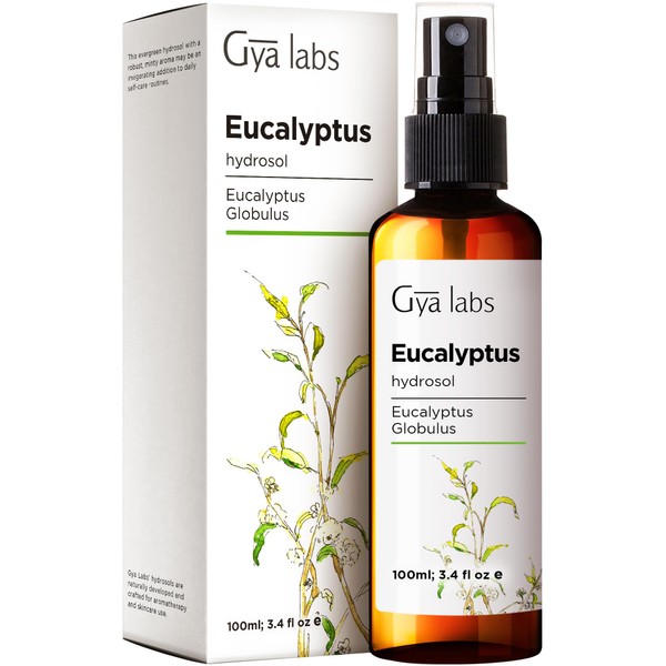 Gya Labs Eucalyptus Spray for Sinus Relief and Skin Care - Air Freshener Room Spray To Purify Air - Face Mist Spray for Tired and Dry Skin - 100 Pure and Unrefined Eucalyptus Oil Spray - 100ml