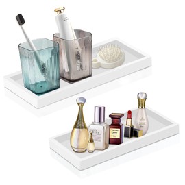 EGWON Shatterproof Toilet Tank Tray, Thick Silicone Soap Dispenser for Bathroom Vanity Tops