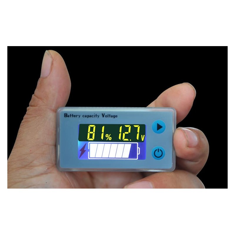Golf Cart Battery Meter - 10-100V Digital Battery Capacity Voltmeter