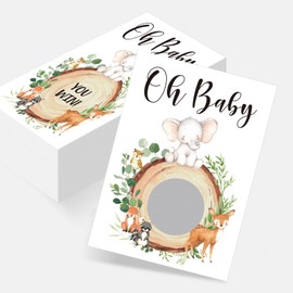 Xugoox 48Pcs Raffle Cards for Baby Shower Scratch Off Game, Door Prizes, Baby Shower Activity and Idea for Ice Breakers Party Supplies