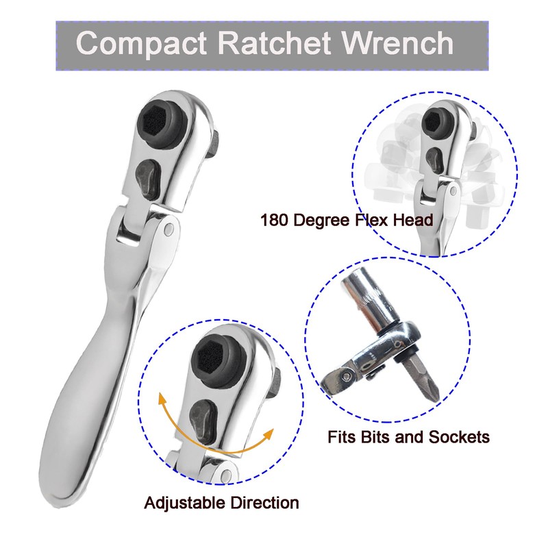 COTOUXKER Mini ratchet screwdriver Set, Right Angle Screwdriver set with