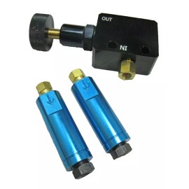Gearhead Adjustable Disc Brake Proportioning Valve Black Dial + 2x 2Lbs Residual Valves