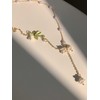 Lily of the Valley Necklace Flower Necklace for Women Pearl
